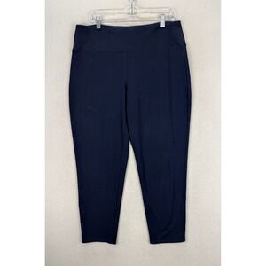 J. Jill Women's Sz L Wearever Collection Smooth-Fit Slim Leg Blue Pull On Pants